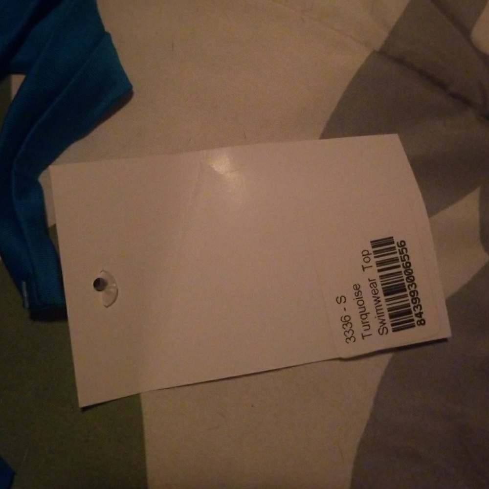 Turquoise bandeau bikini top NWT - Picture 3 of 4